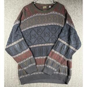 Vintage 3D Knit Generra Sweater Mens Large Coogi Style 90s Hip Hop Biggie